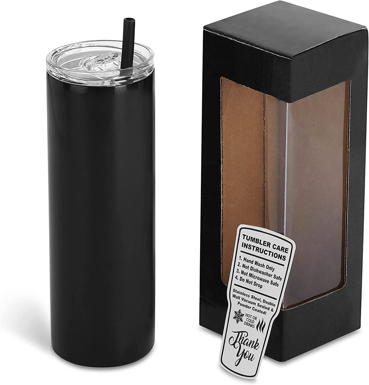 Custom 20oz Powder Coated Skinny Tumbler