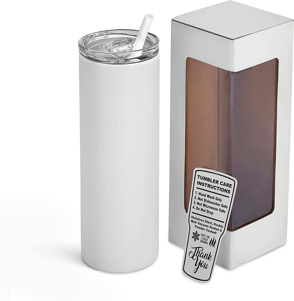 Custom 20oz Powder Coated Skinny Tumbler