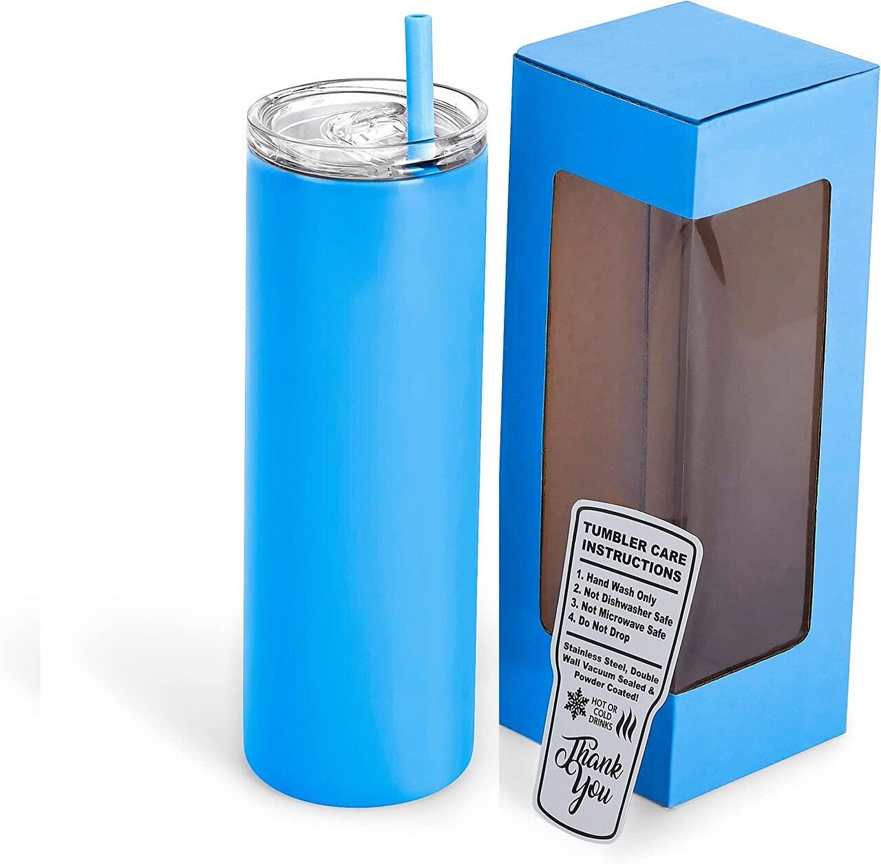 Custom 20oz Powder Coated Skinny Tumbler