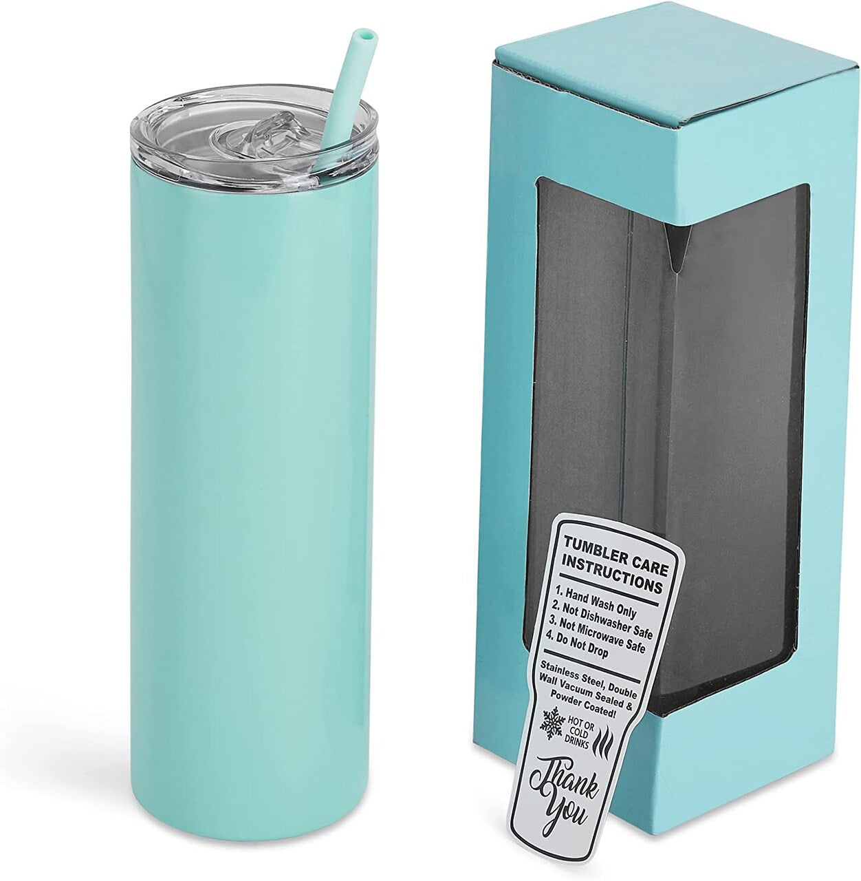 Custom 20oz Powder Coated Skinny Tumbler