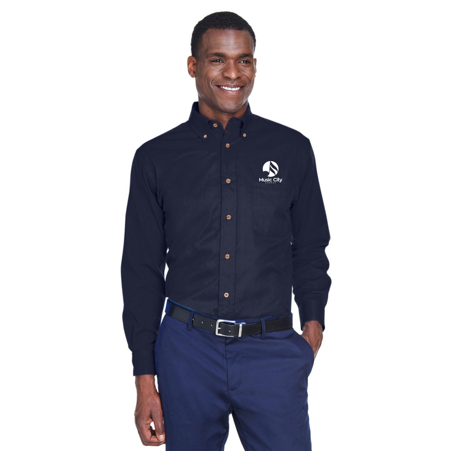 Music City Chorus - Embroidered Regular Fit - Operate Long-Sleeve Twill Shirt