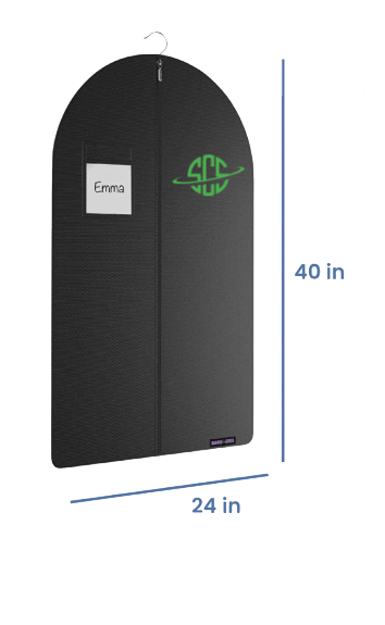 SCS - Embroidered Short Garment Bags for Dresses, Costumes, Coats, etc.