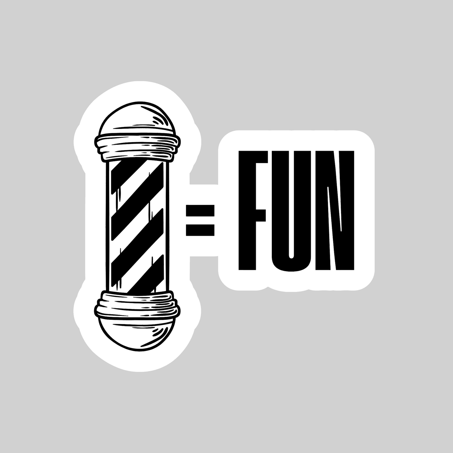 Barbershop Stickers - Printed, Kiss Cut Bubble-free stickers