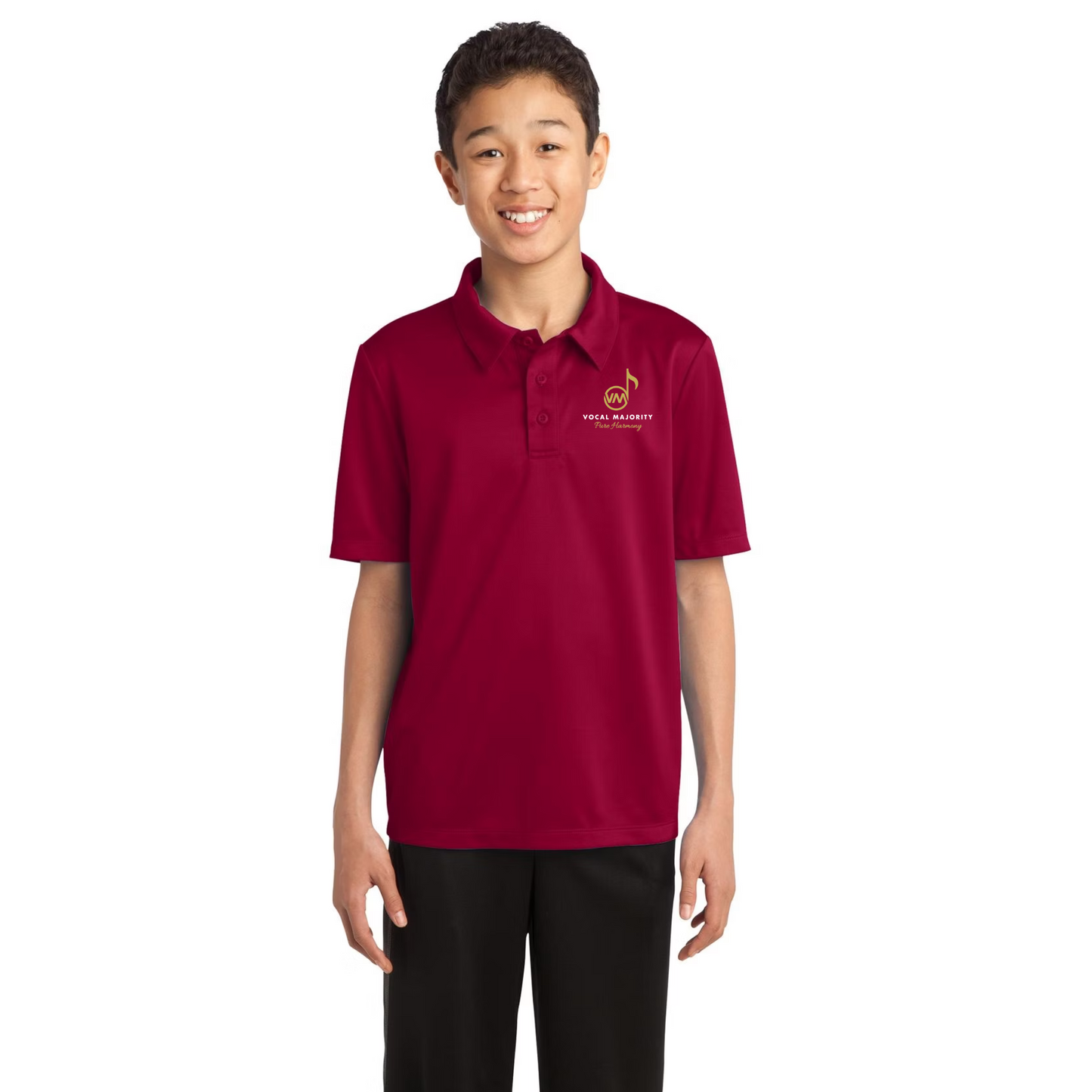 Vocal Majority - Youth Embroidered Silk Touch Performance Polo