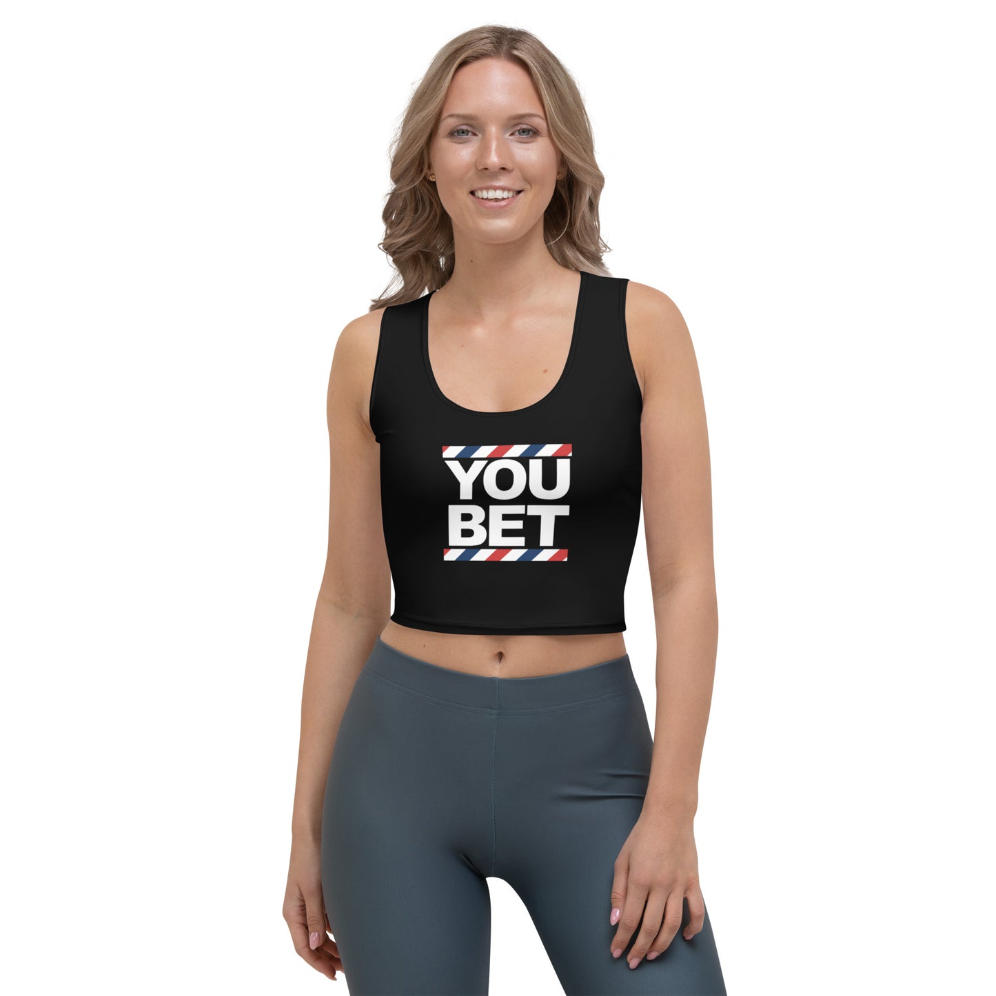 YOU BET - BARBER POLE - Printed Crop Top