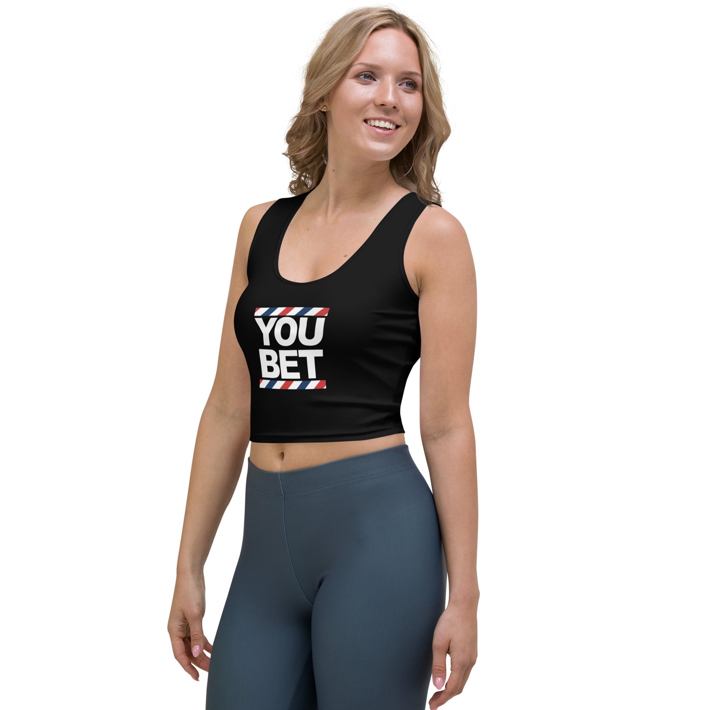 YOU BET - BARBER POLE - Printed Crop Top