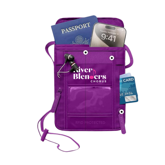 River Blenders - Travel Neck Wallet with RFID Blocking – Passport Holder Neck Pouch