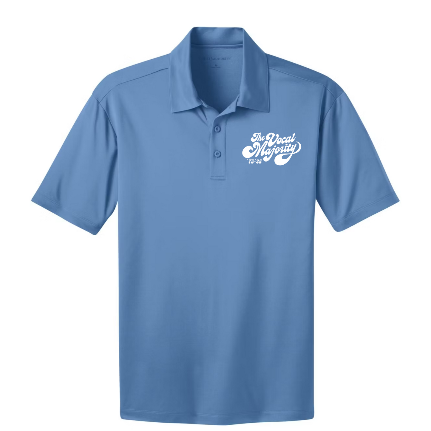 Vocal Majority - Retro Logo - Embroidered Men's Silk Touch Performance Polo