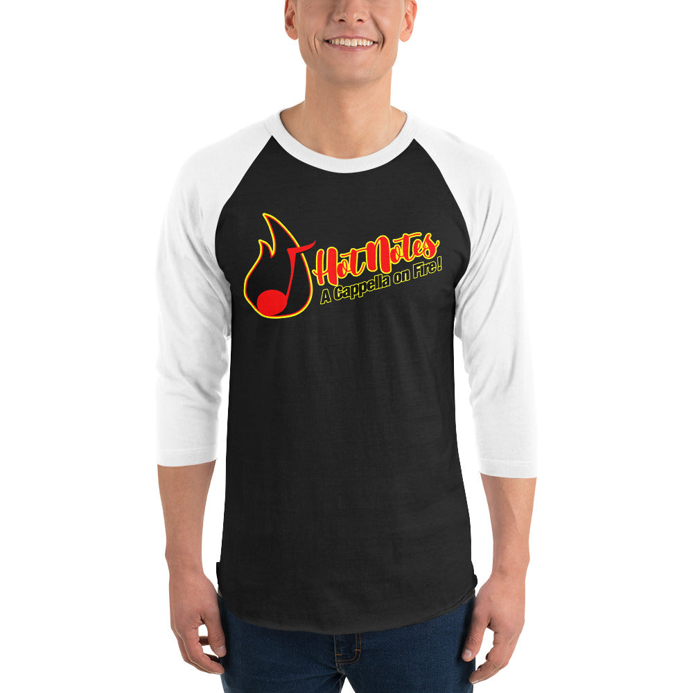 Hot Notes - Printed 3/4 sleeve raglan shirt
