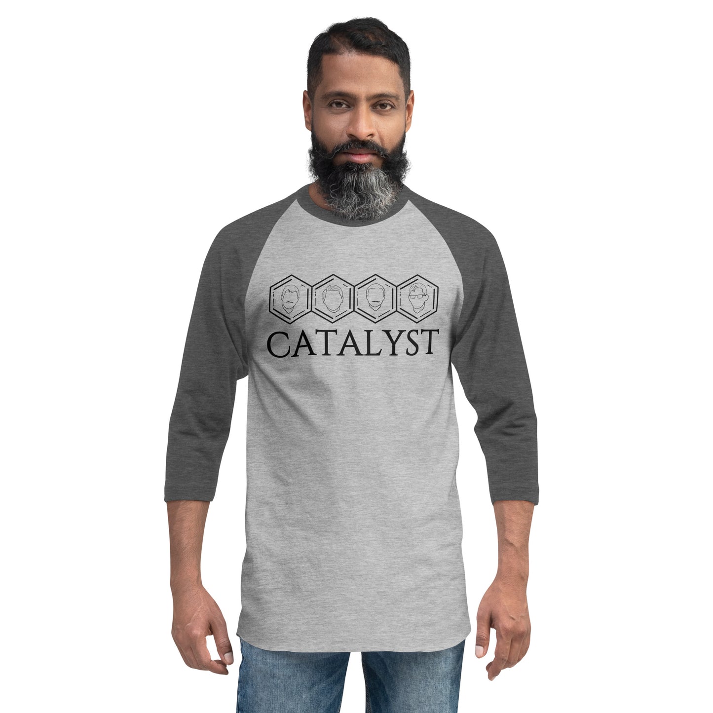 Catalyst - Printed 3/4 sleeve raglan shirt