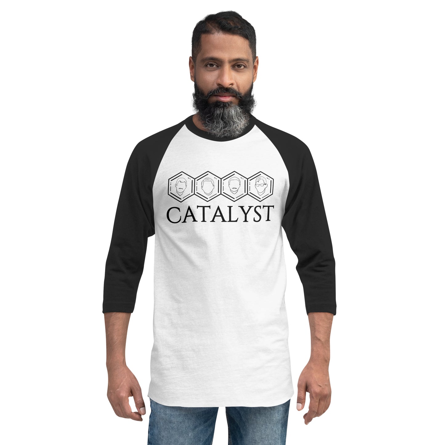 Catalyst - Printed 3/4 sleeve raglan shirt