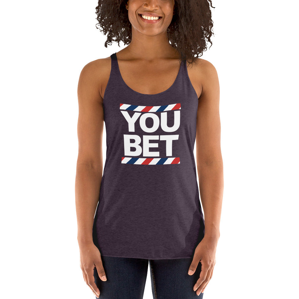 YOU BET - BARBER POLE - Printed Women's Racerback Tank