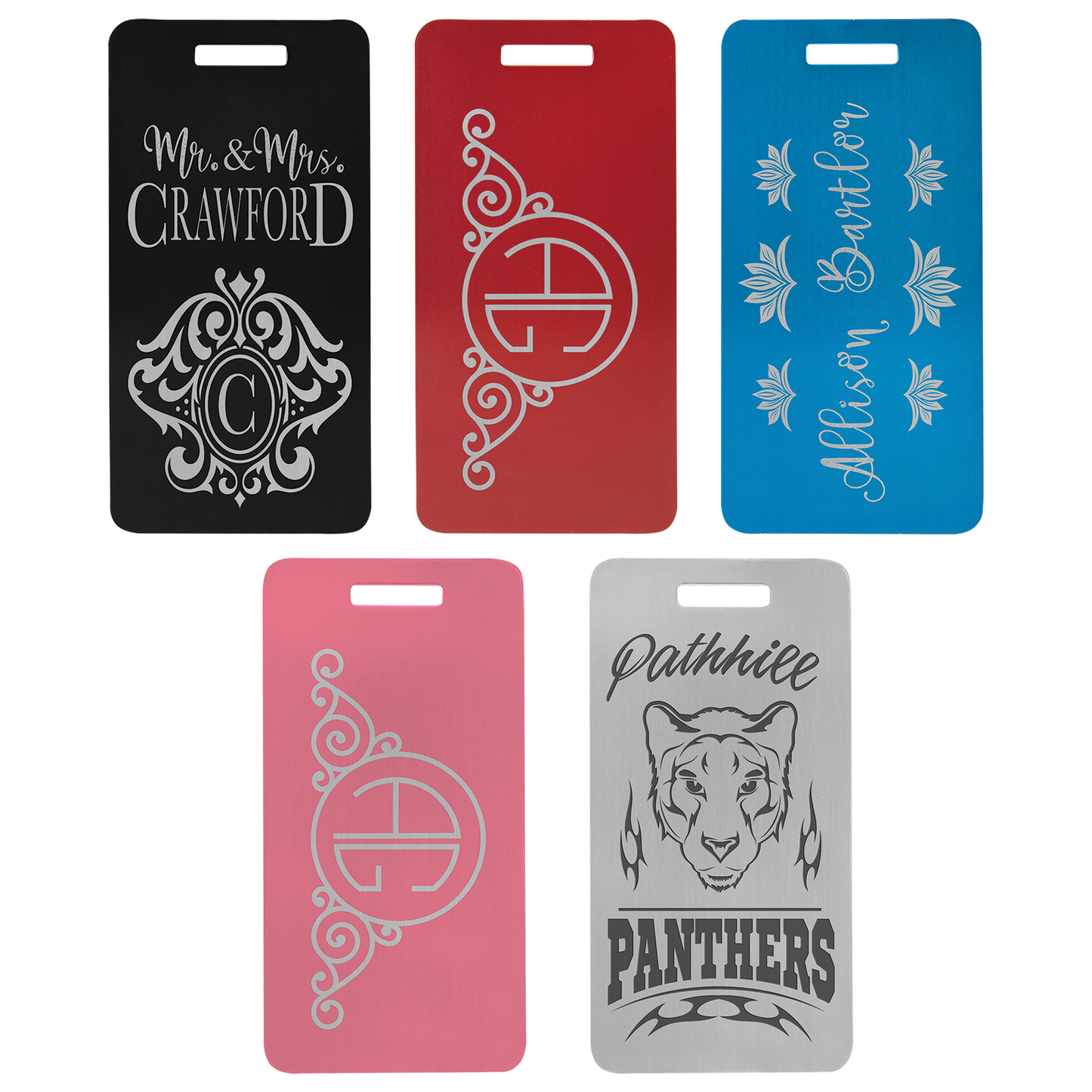 Custom Anodized Aluminum Luggage Tag