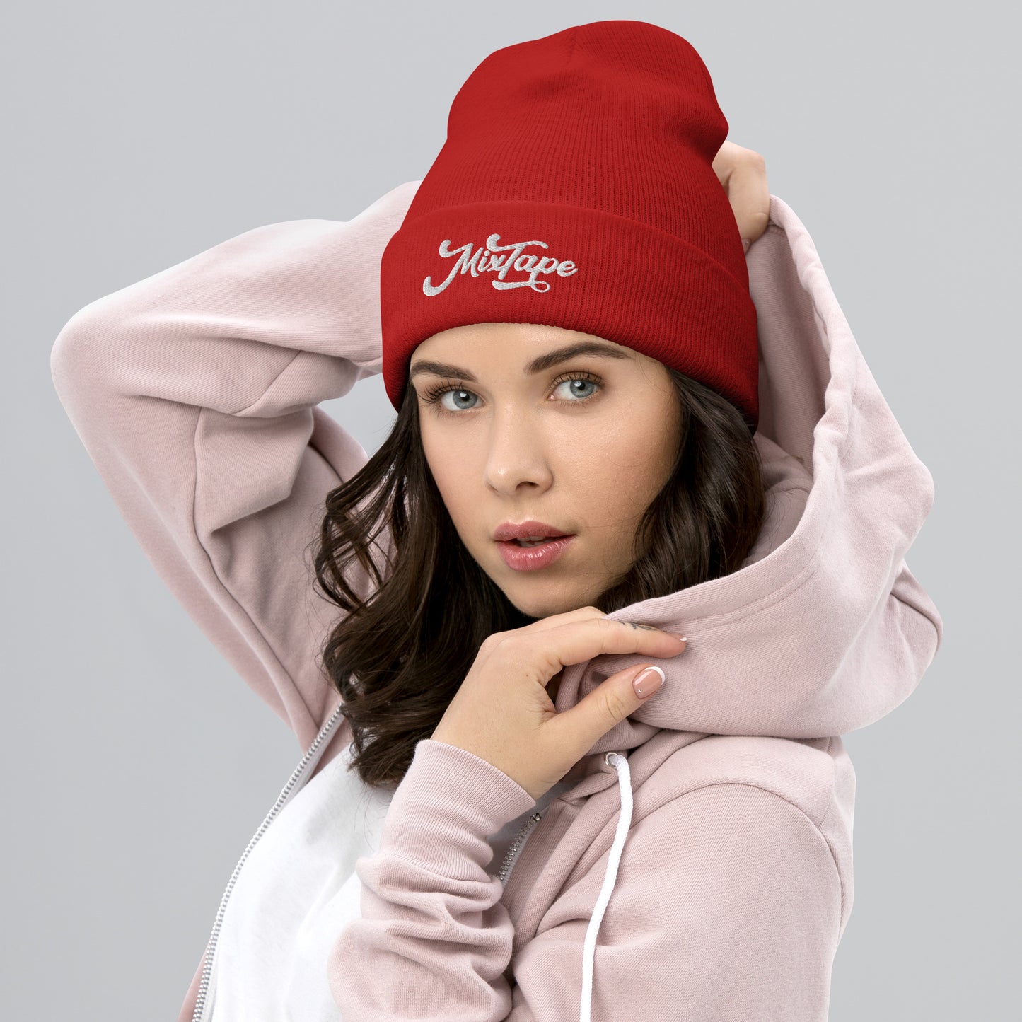MixTape Logo: Embroidered Cuffed Beanie