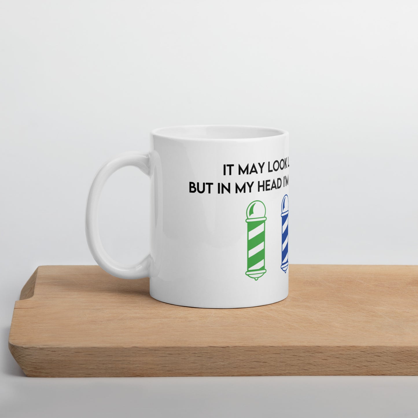 It may look like I'm listening - White glossy mug