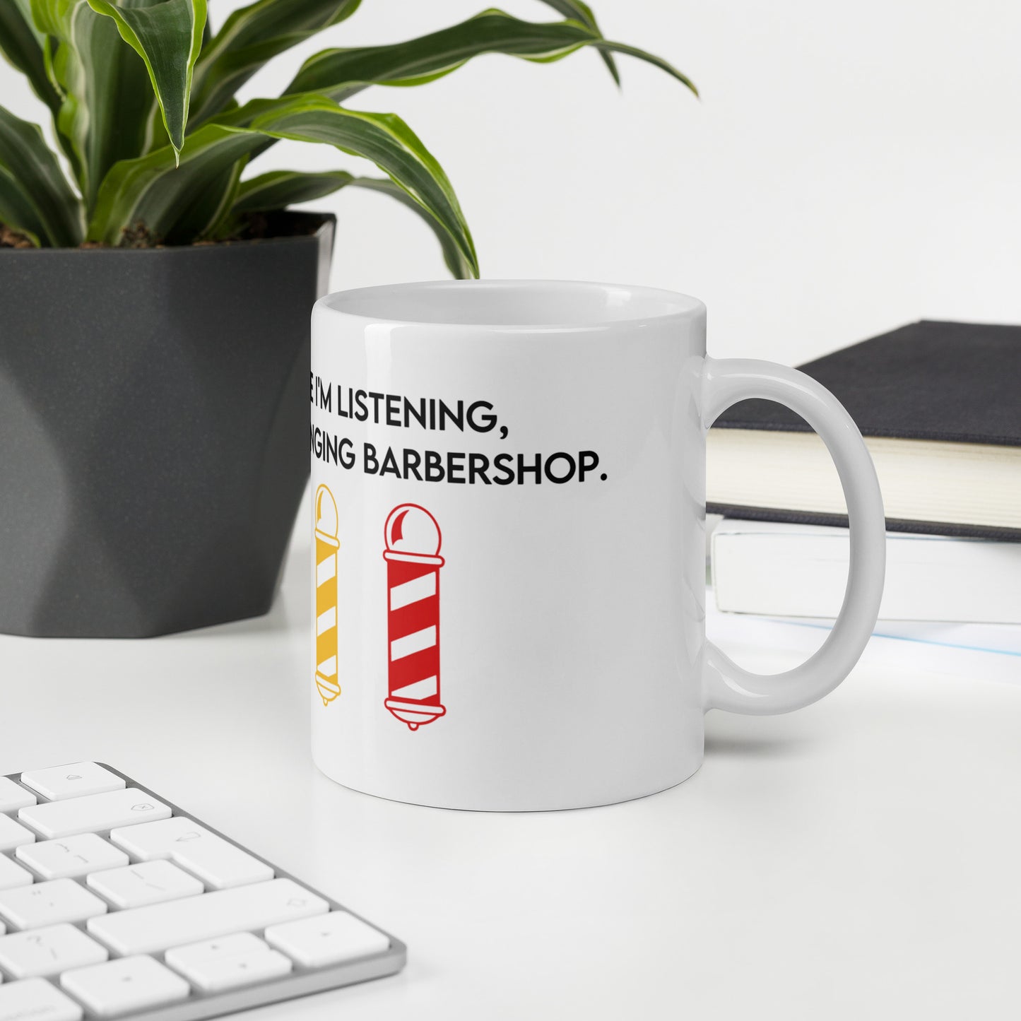 It may look like I'm listening - White glossy mug