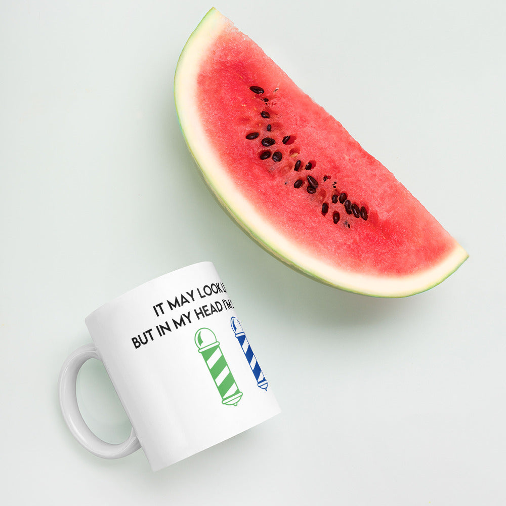 It may look like I'm listening - White glossy mug