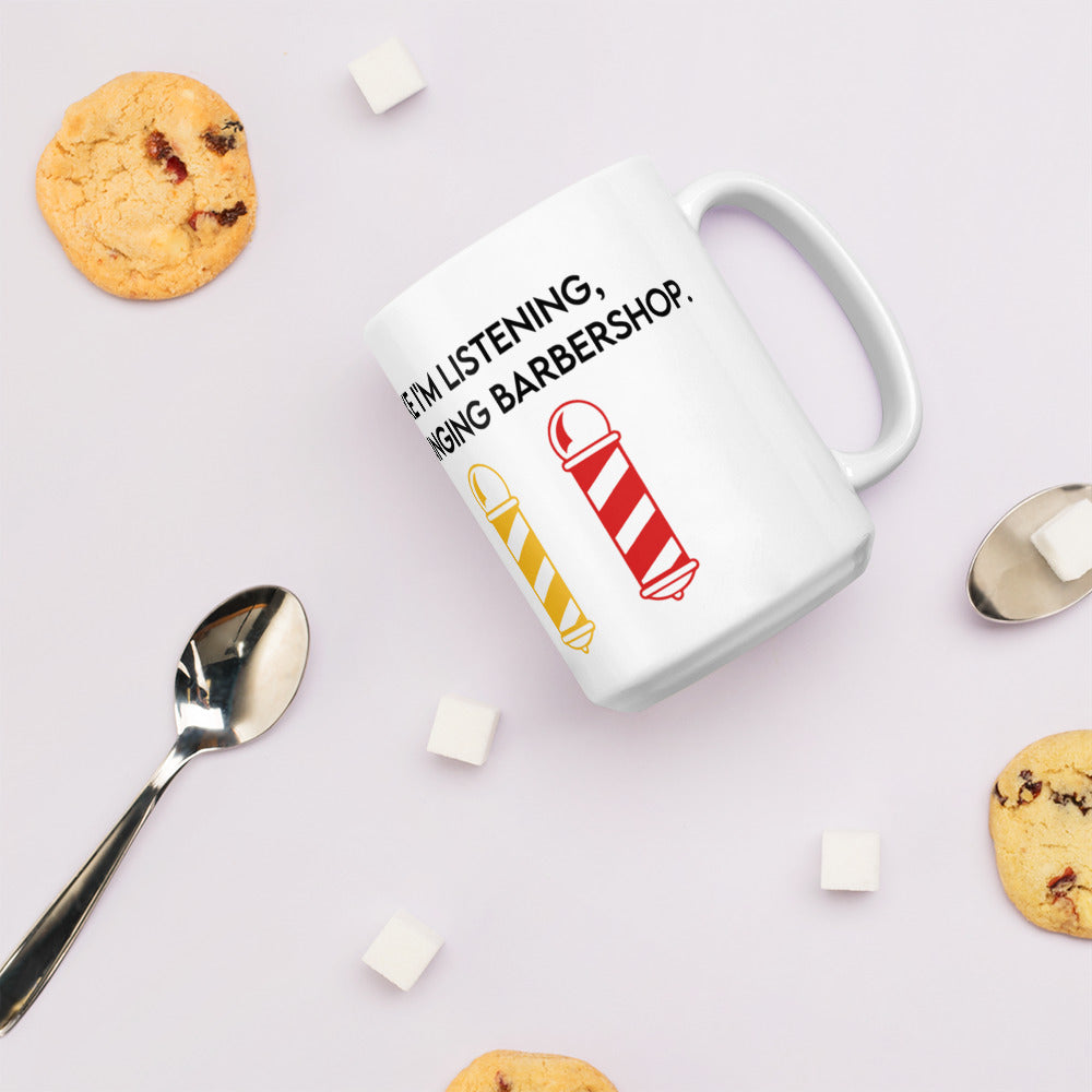 It may look like I'm listening - White glossy mug