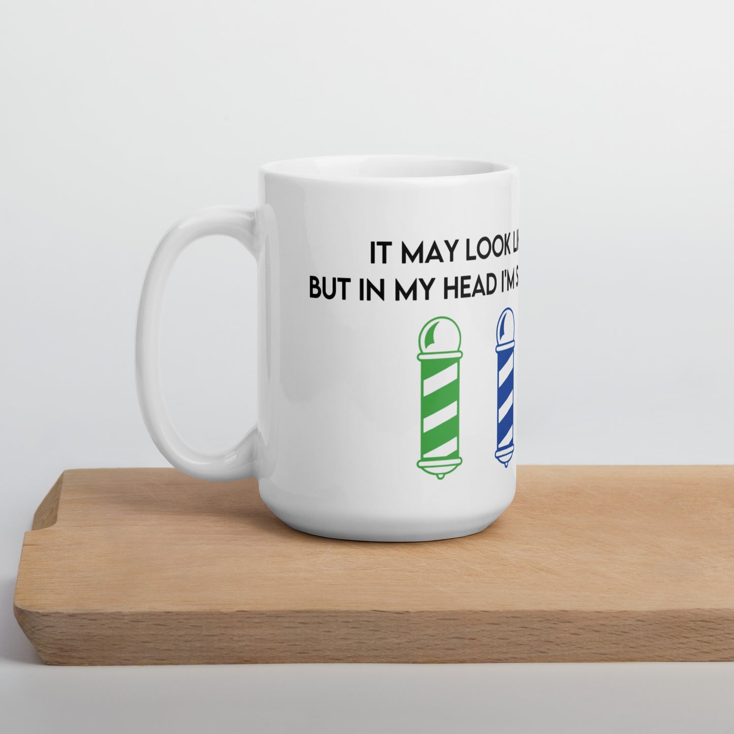 It may look like I'm listening - White glossy mug