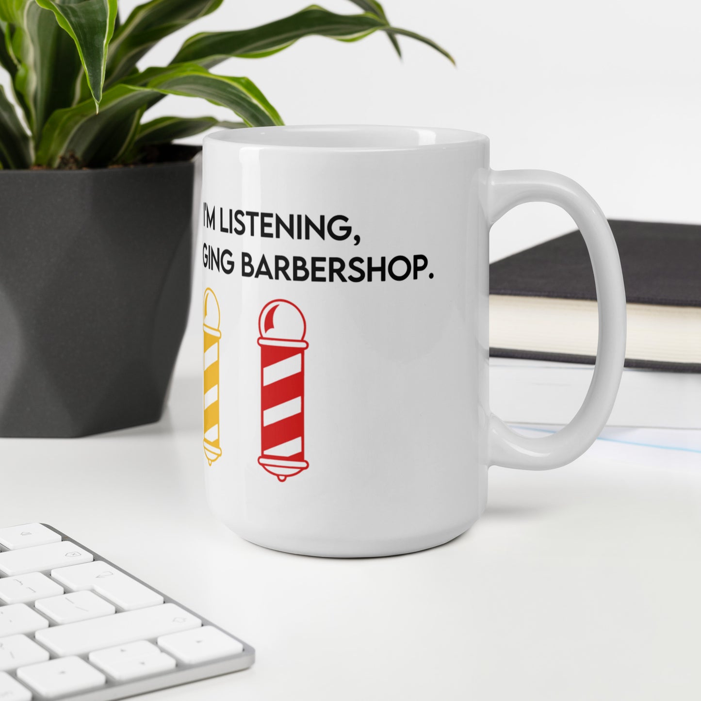 It may look like I'm listening - White glossy mug