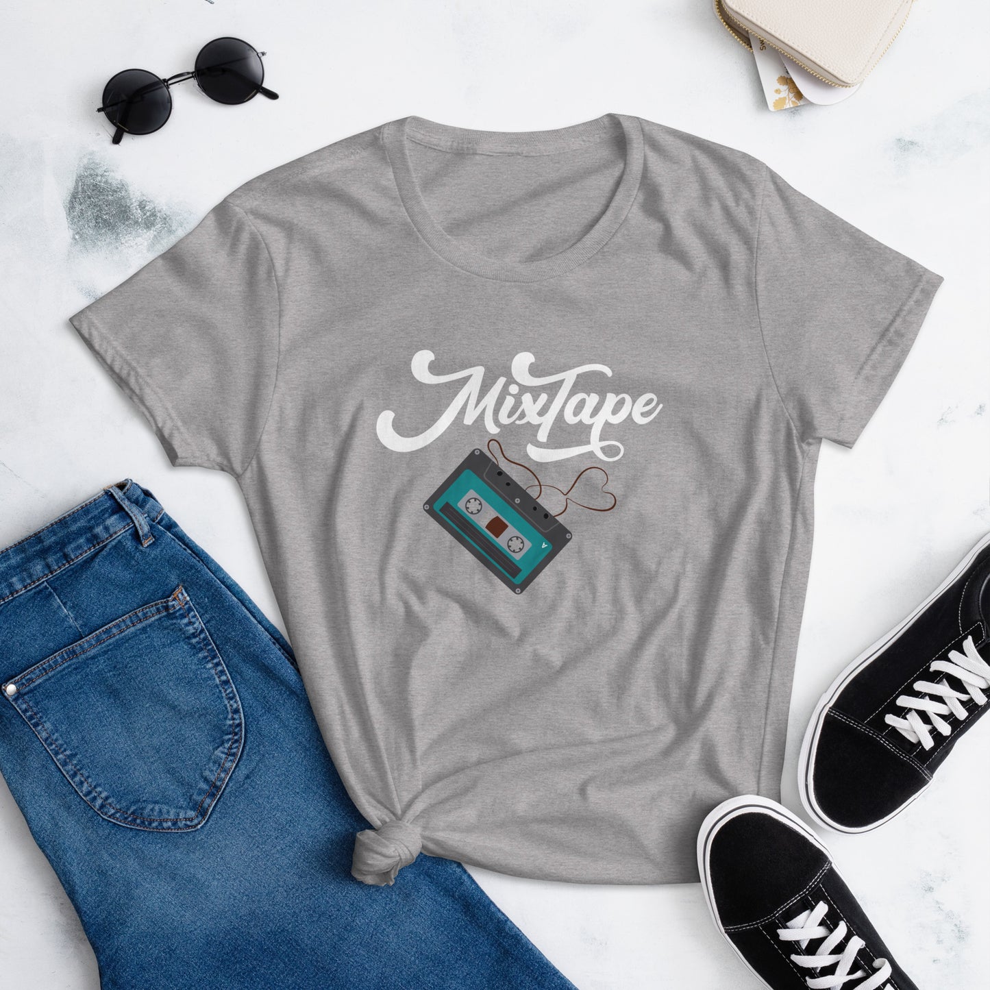 MixTape - Cassette Love: Printed Women's Fit short sleeve t-shirt
