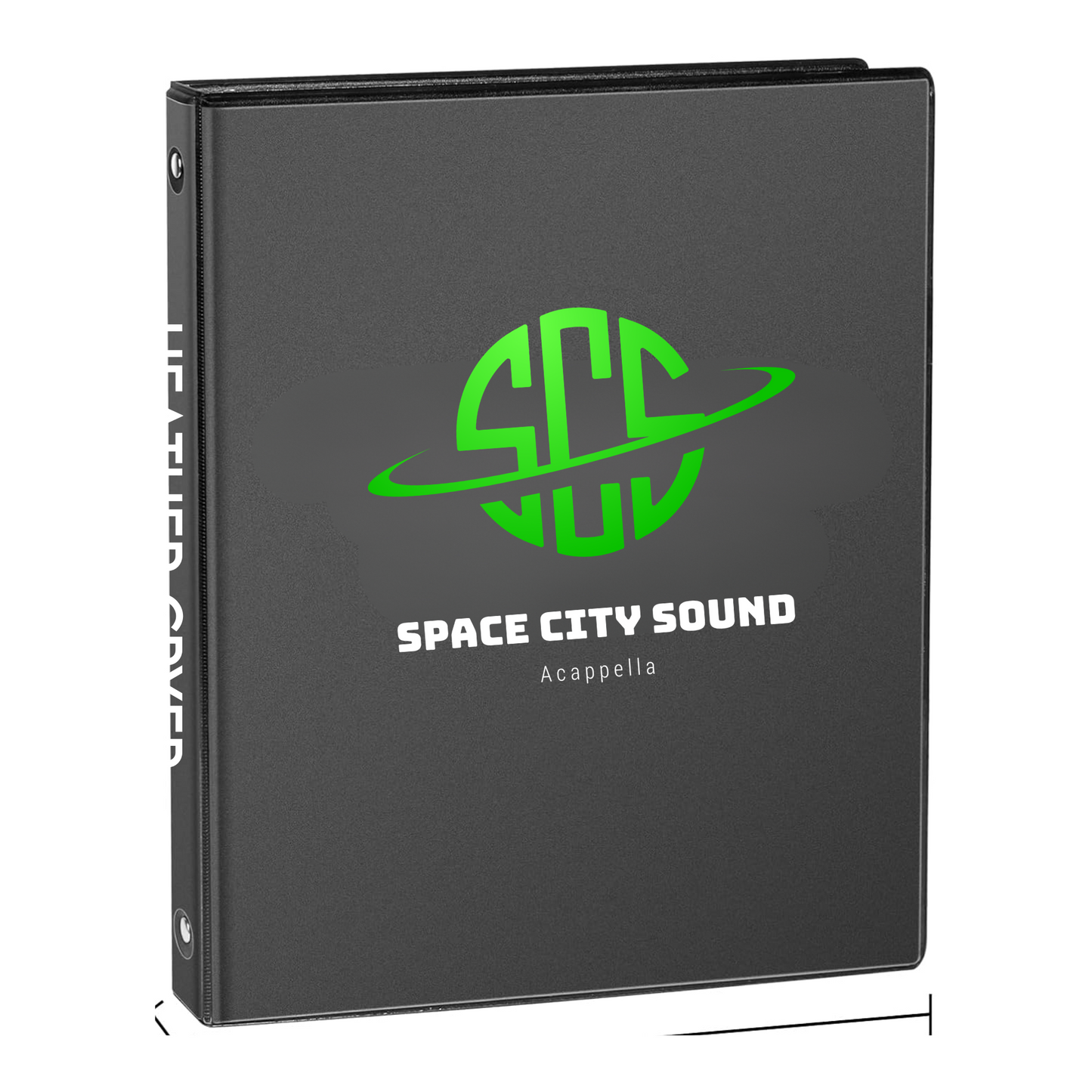 Space Kitty Sound - 1-inch Round Ring Binder, Standard 3 Ring Binder
