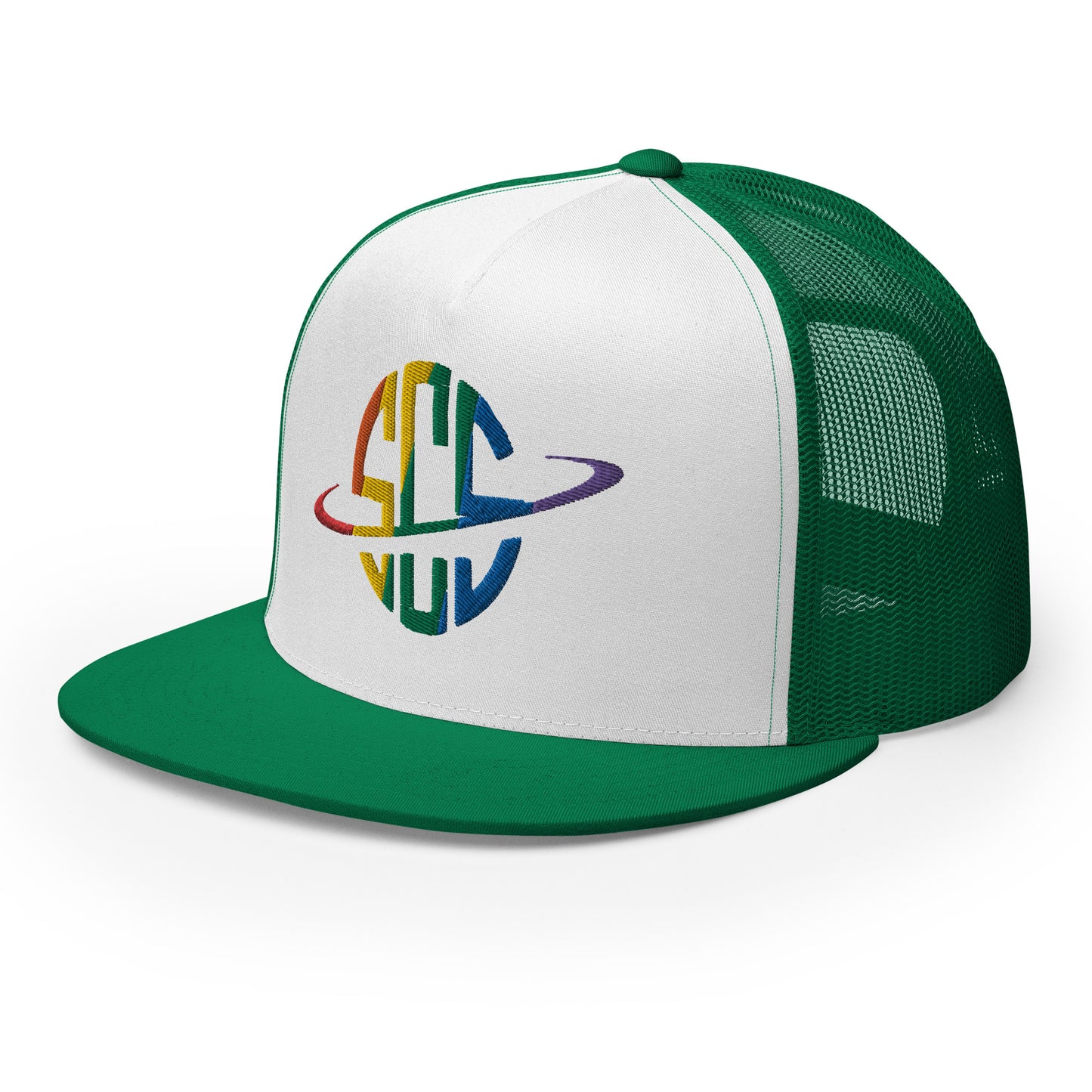 Space City Sound - Rainbow Pride Logo - Embroidered Trucker Cap