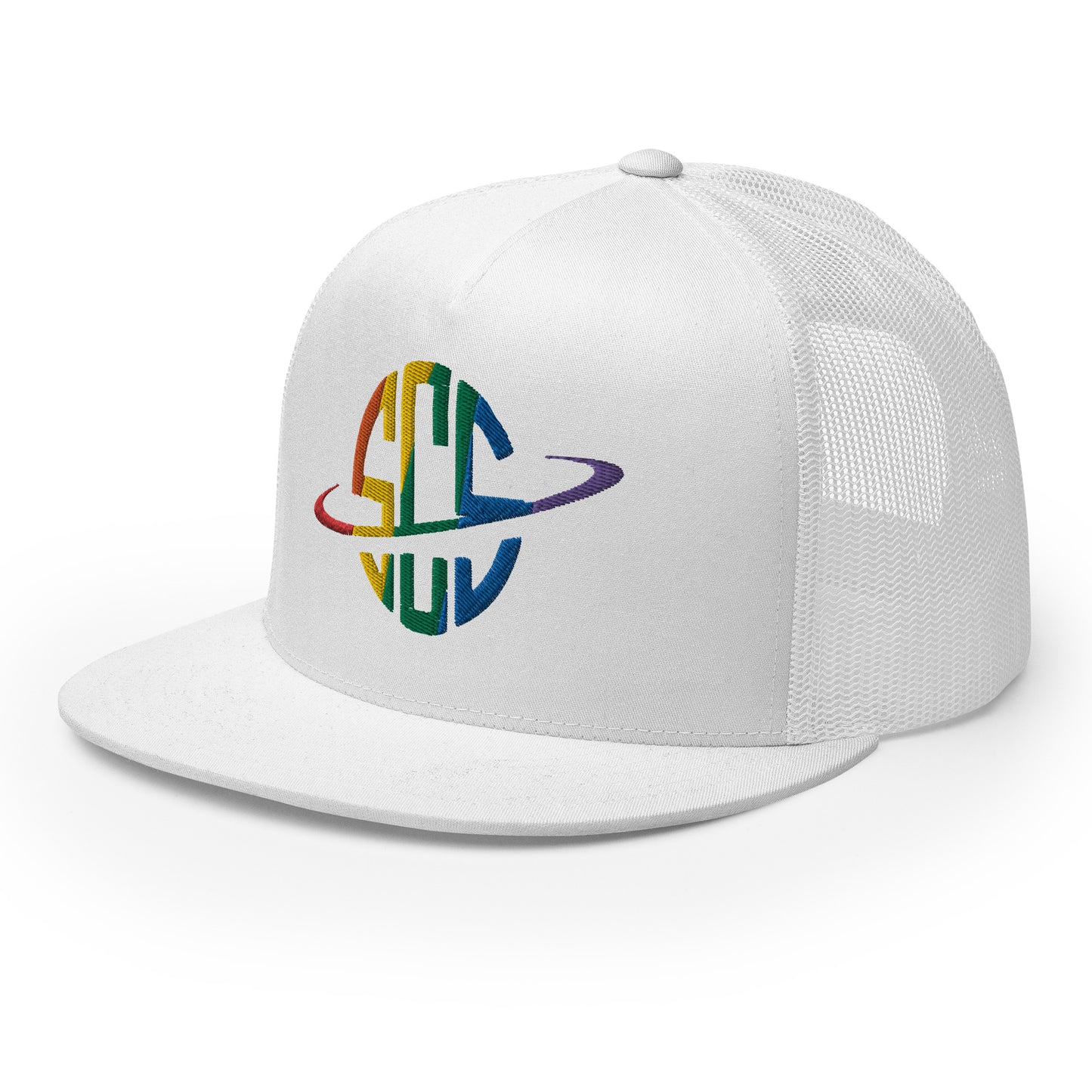 Space City Sound - Rainbow Pride Logo - Embroidered Trucker Cap