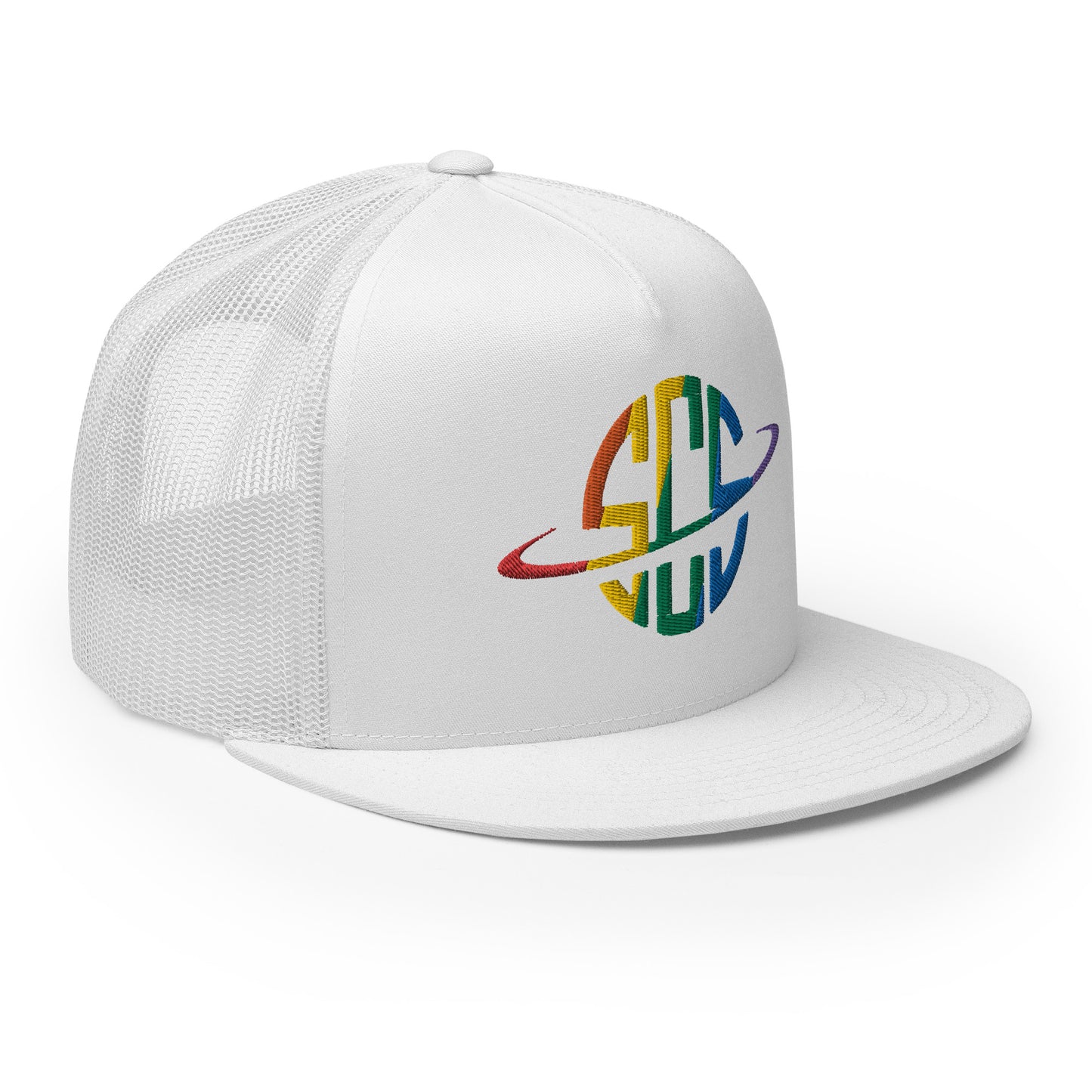 Space City Sound - Rainbow Pride Logo - Embroidered Trucker Cap