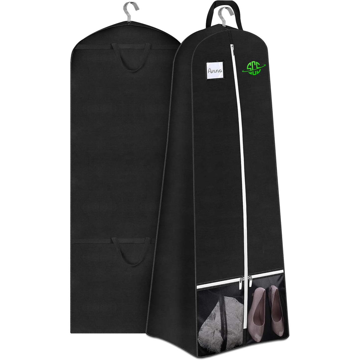 SCS - Embroidered Extra long Garment Bags for Dresses, Coats, Suits, etc.