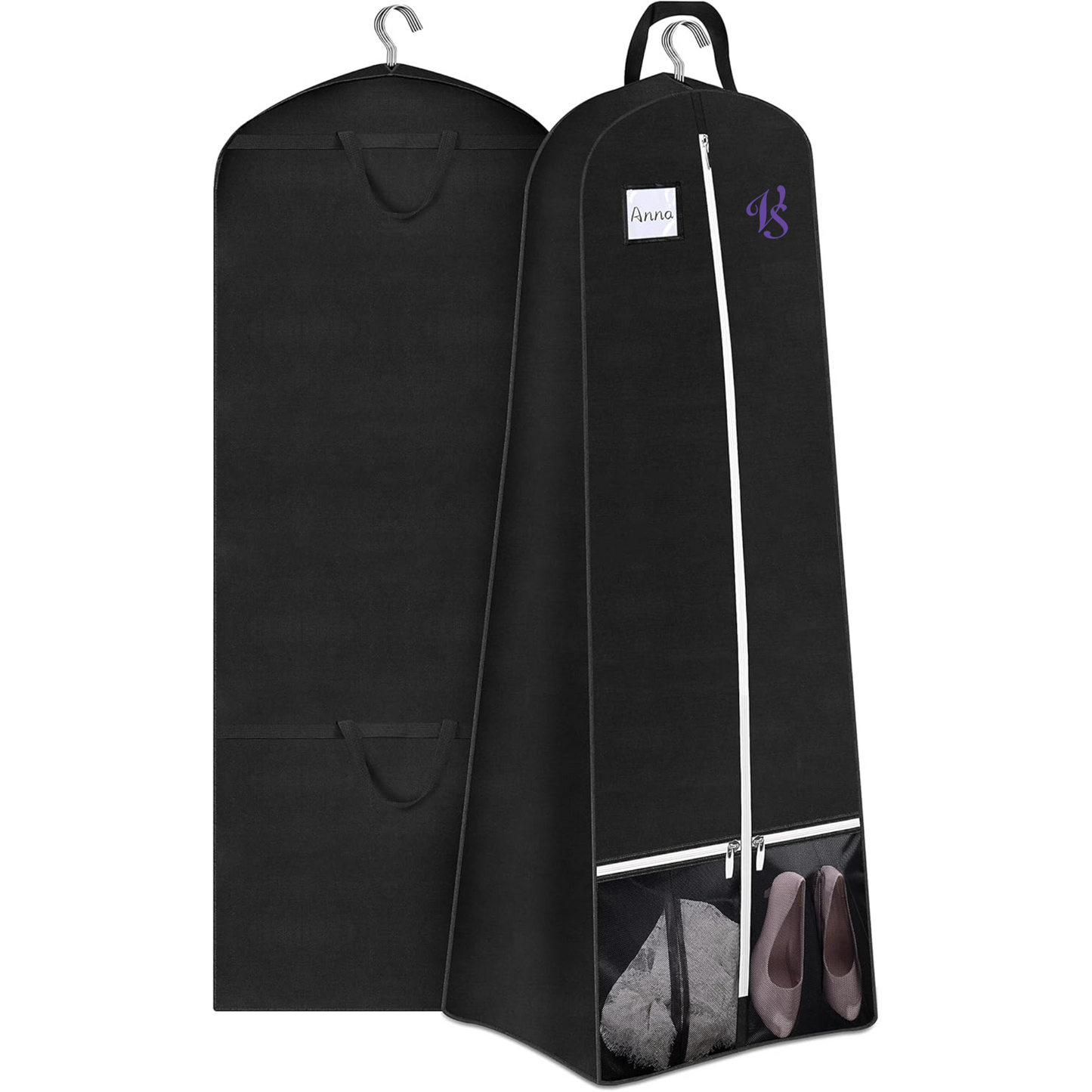 Vocal Standard - Embroidered Extra long Garment Bags for Dresses, Coats, Suits, etc.