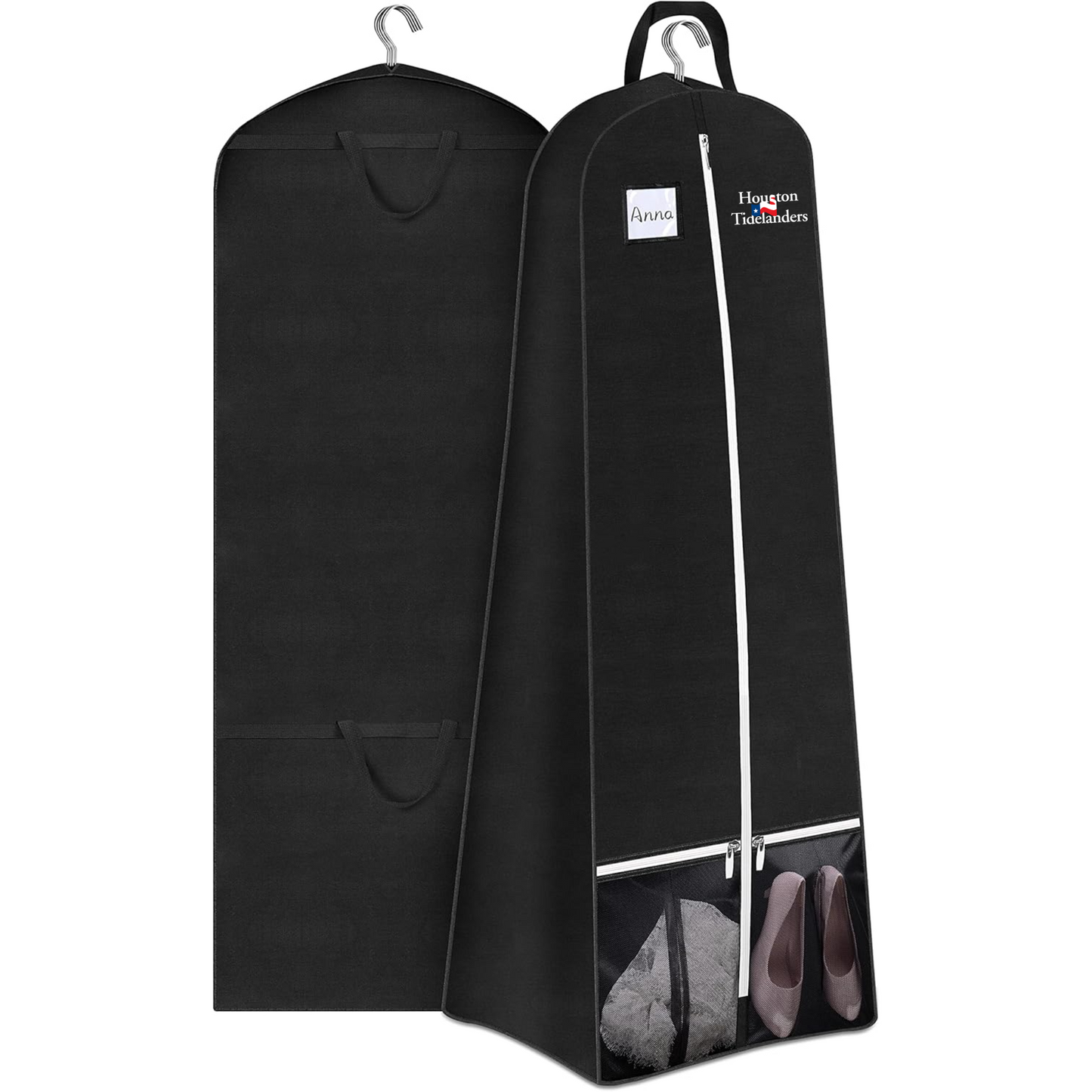 Houston Tidelanders - Embroidered Extra long Garment Bags for Dresses, Coats, Suits, etc.