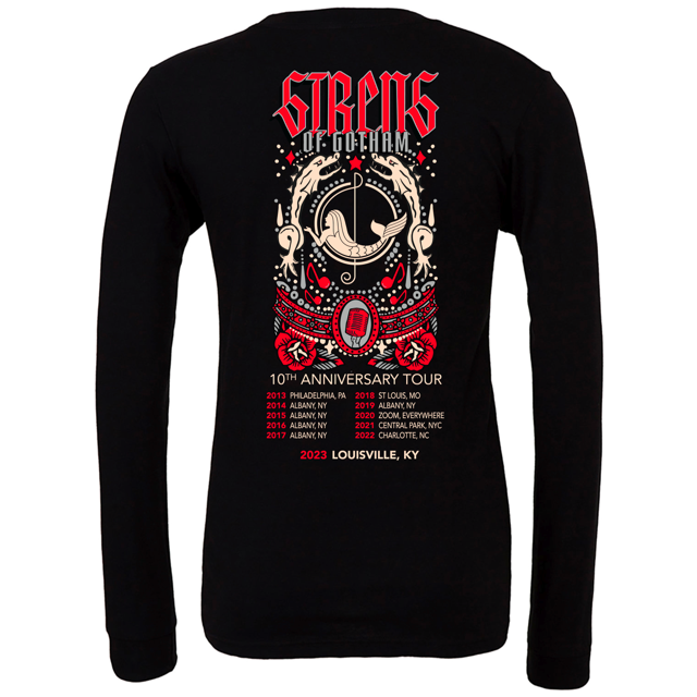 Sirens of Gotham - Tour Tee - Printed Unisex Long Sleeve Tee