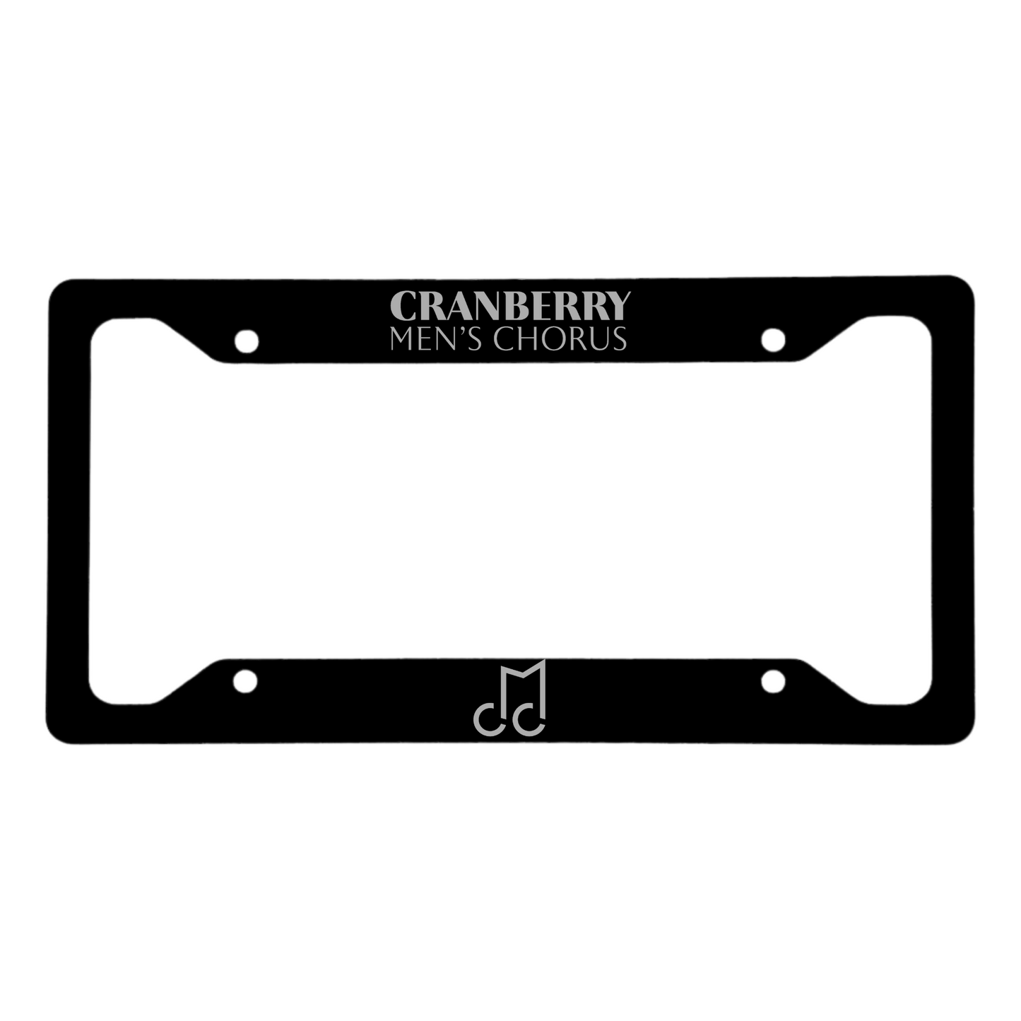 Cranberry Men's Chorus -  Printed Gloss White Aluminum License Plate Frame