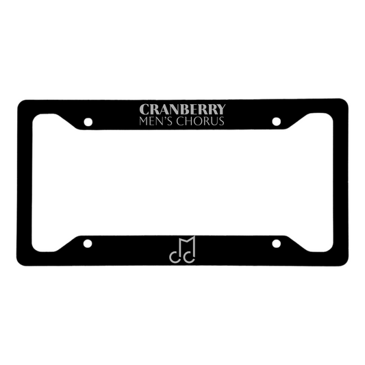 Cranberry Men's Chorus -  Printed Gloss White Aluminum License Plate Frame