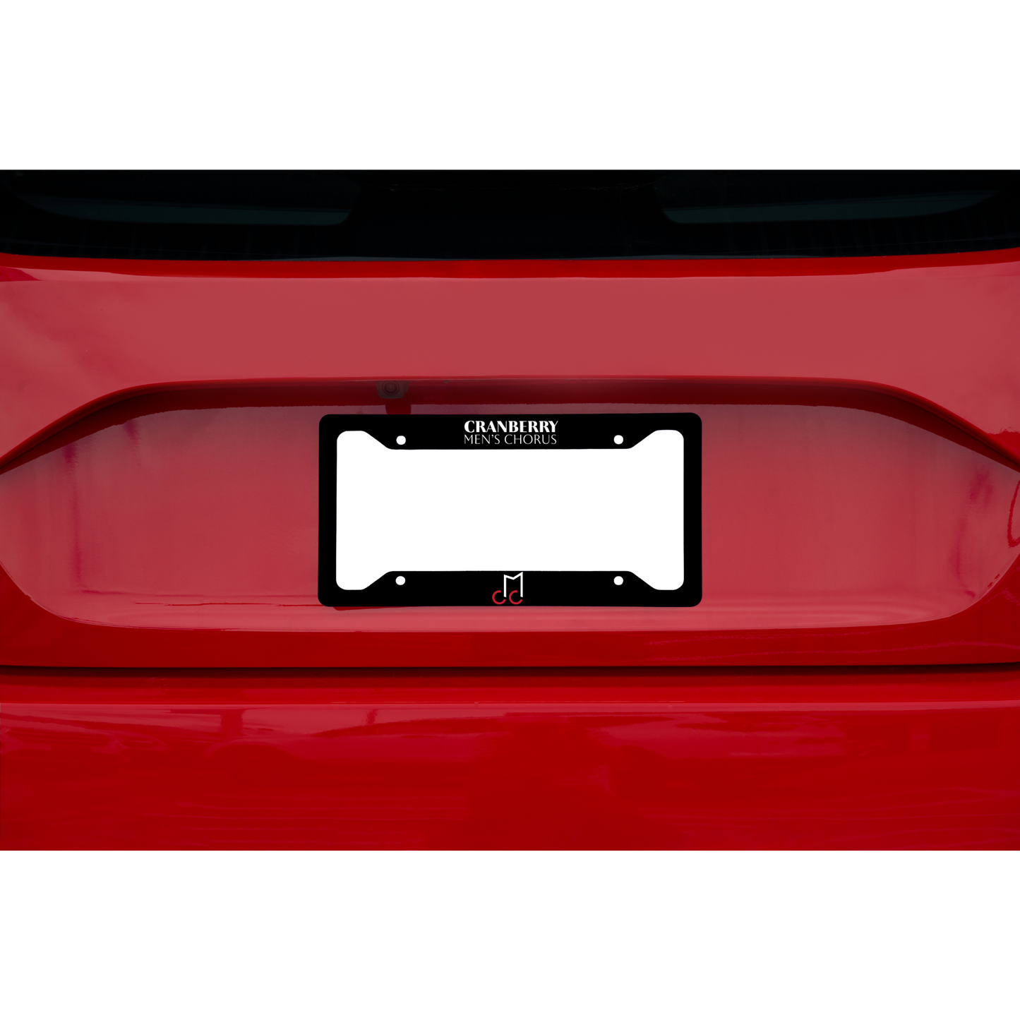 Cranberry Men's Chorus -  Printed Gloss White Aluminum License Plate Frame