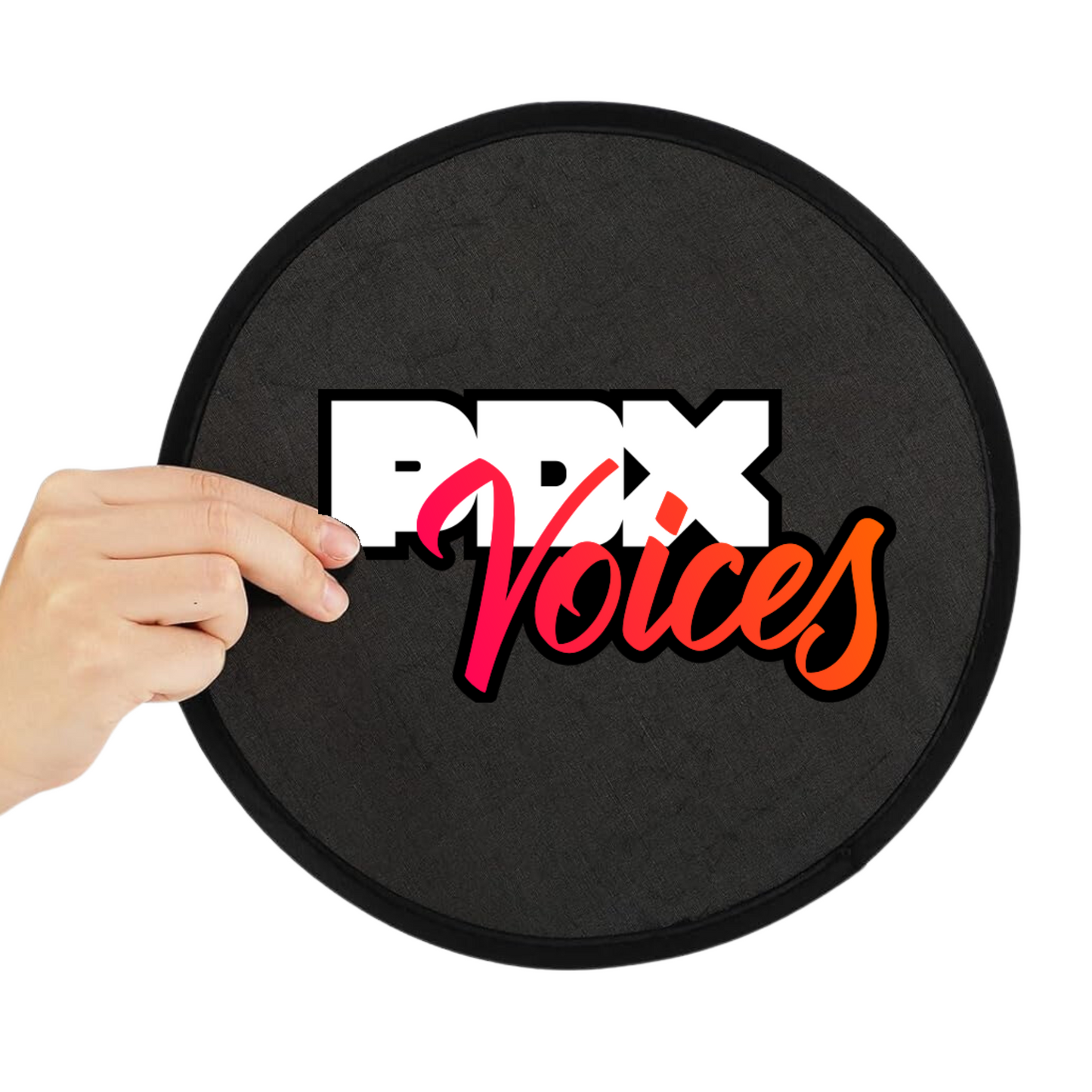 PDX Voices - Printed Foldable Flying Disc Fans