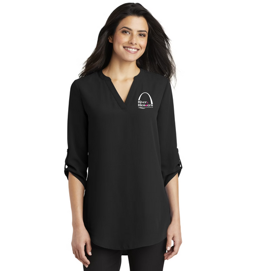 River Blenders Printed - Women's 3/4-Sleeve Tunic Blouse