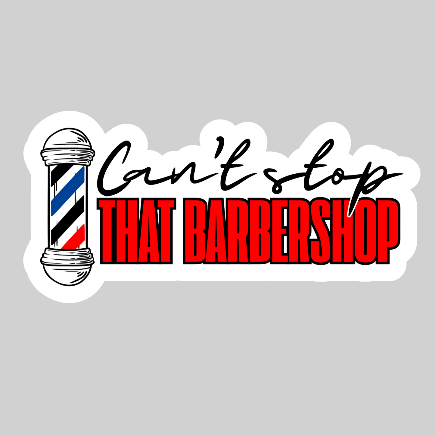 Barbershop Stickers - Printed, Kiss Cut Bubble-free stickers