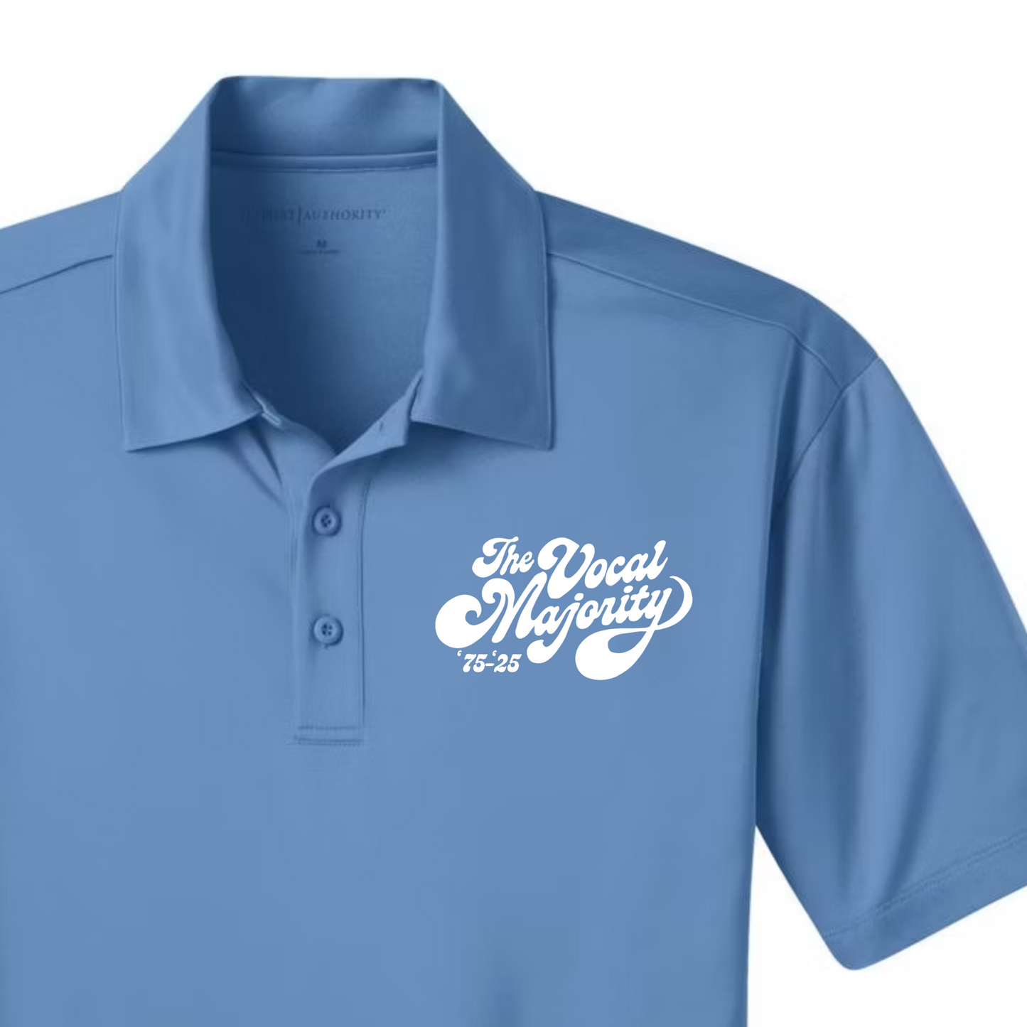 Vocal Majority - Retro Logo - Embroidered Men's Silk Touch Performance Polo