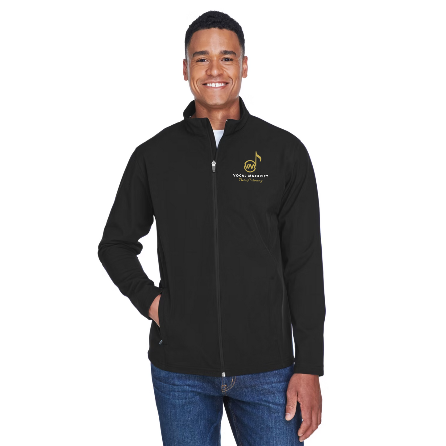 Vocal Majority Embroidered Men's Leader Soft Shell Jacket