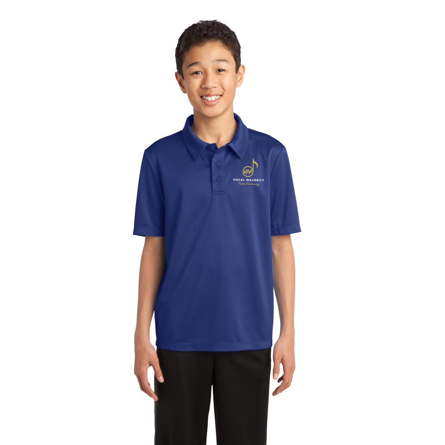 Vocal Majority - Youth Embroidered Silk Touch Performance Polo