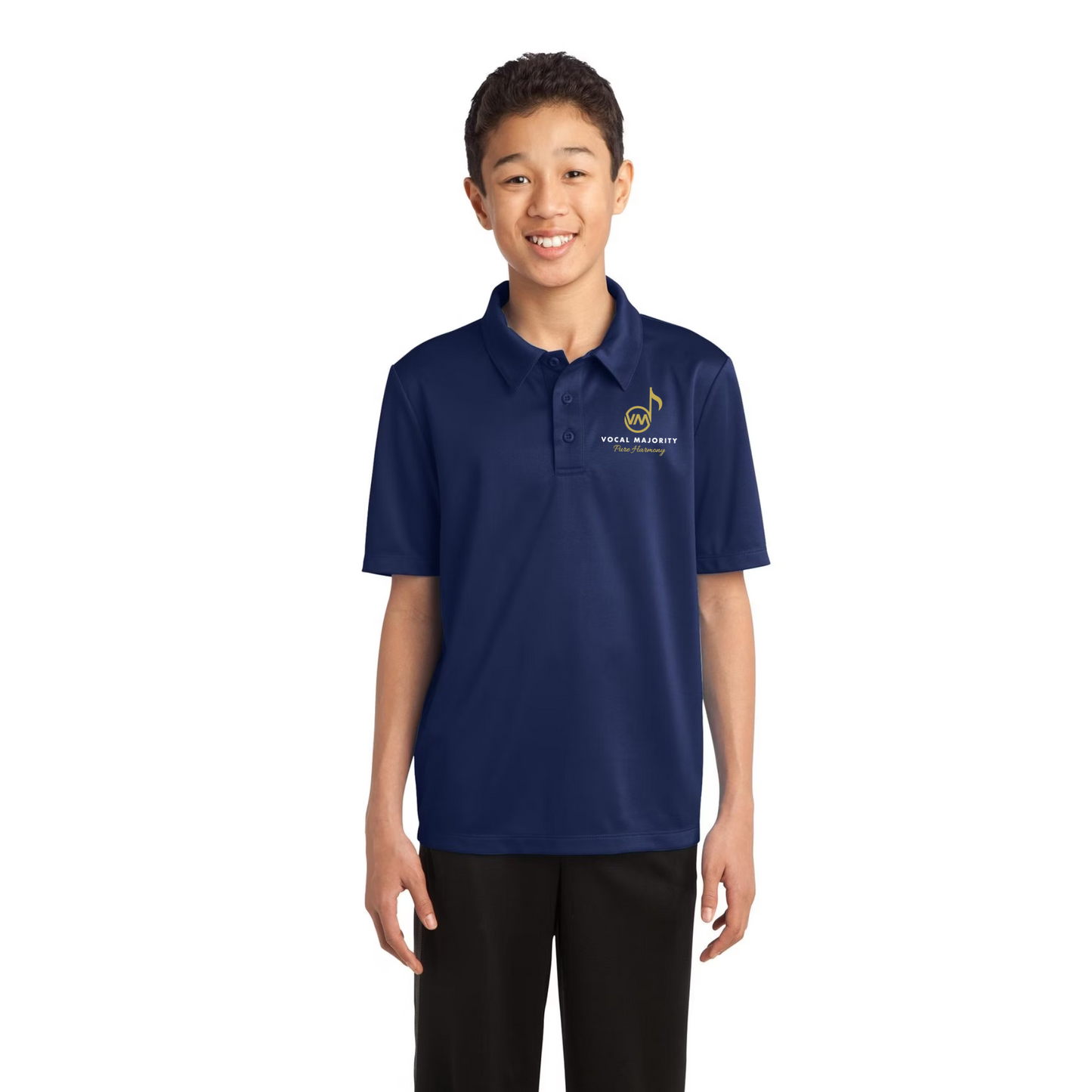 Vocal Majority - Youth Embroidered Silk Touch Performance Polo