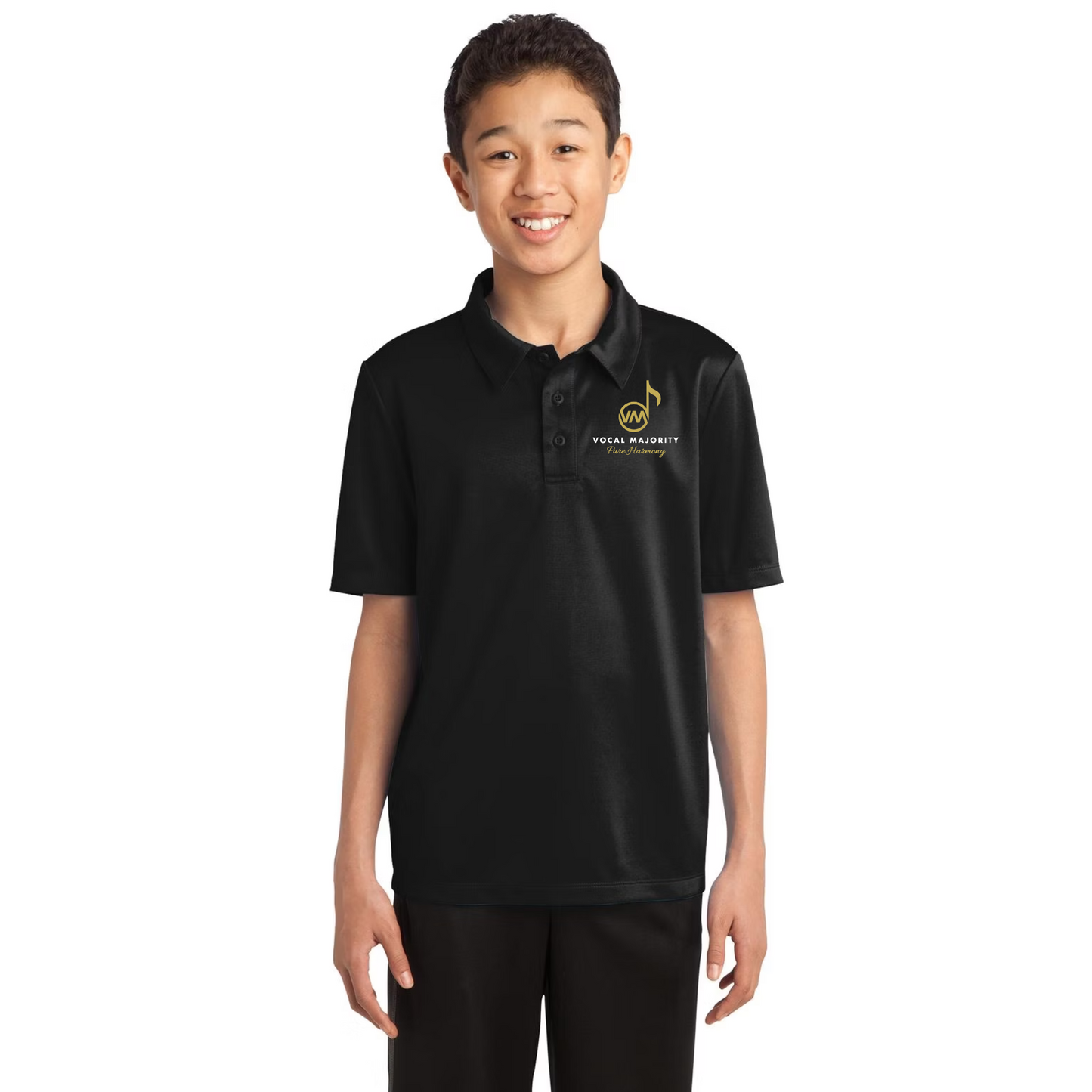 Vocal Majority - Youth Embroidered Silk Touch Performance Polo