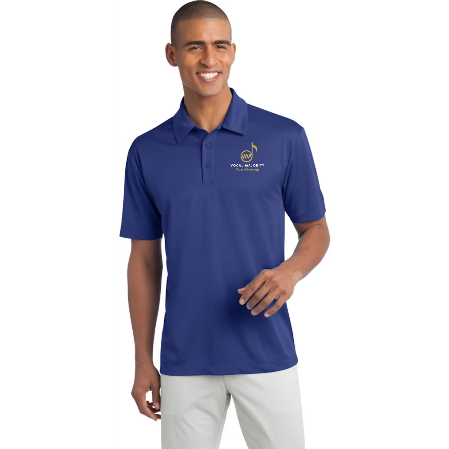 Vocal Majority - Men's Embroidered Silk Touch Performance Polo