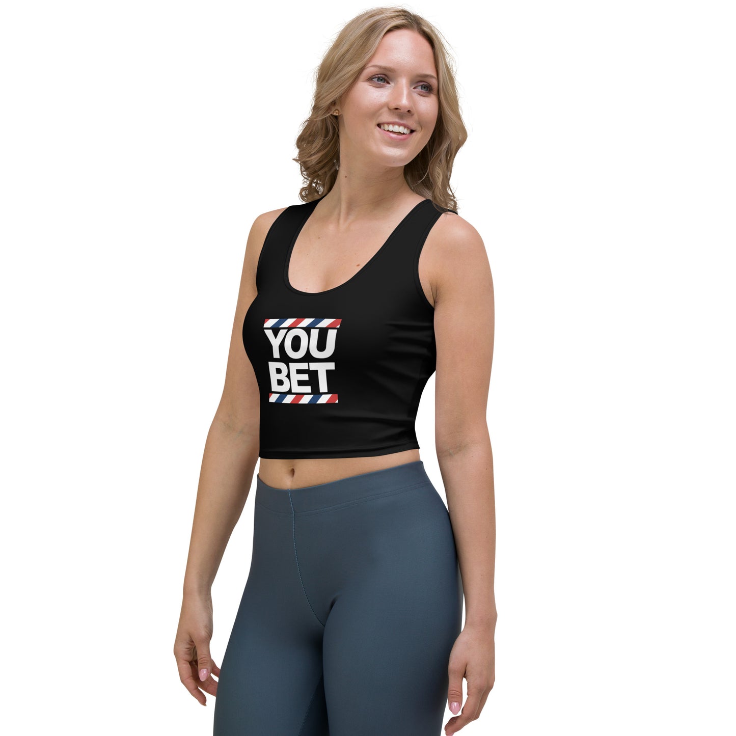 YOU BET - BARBER POLE -  Printed Crop Top