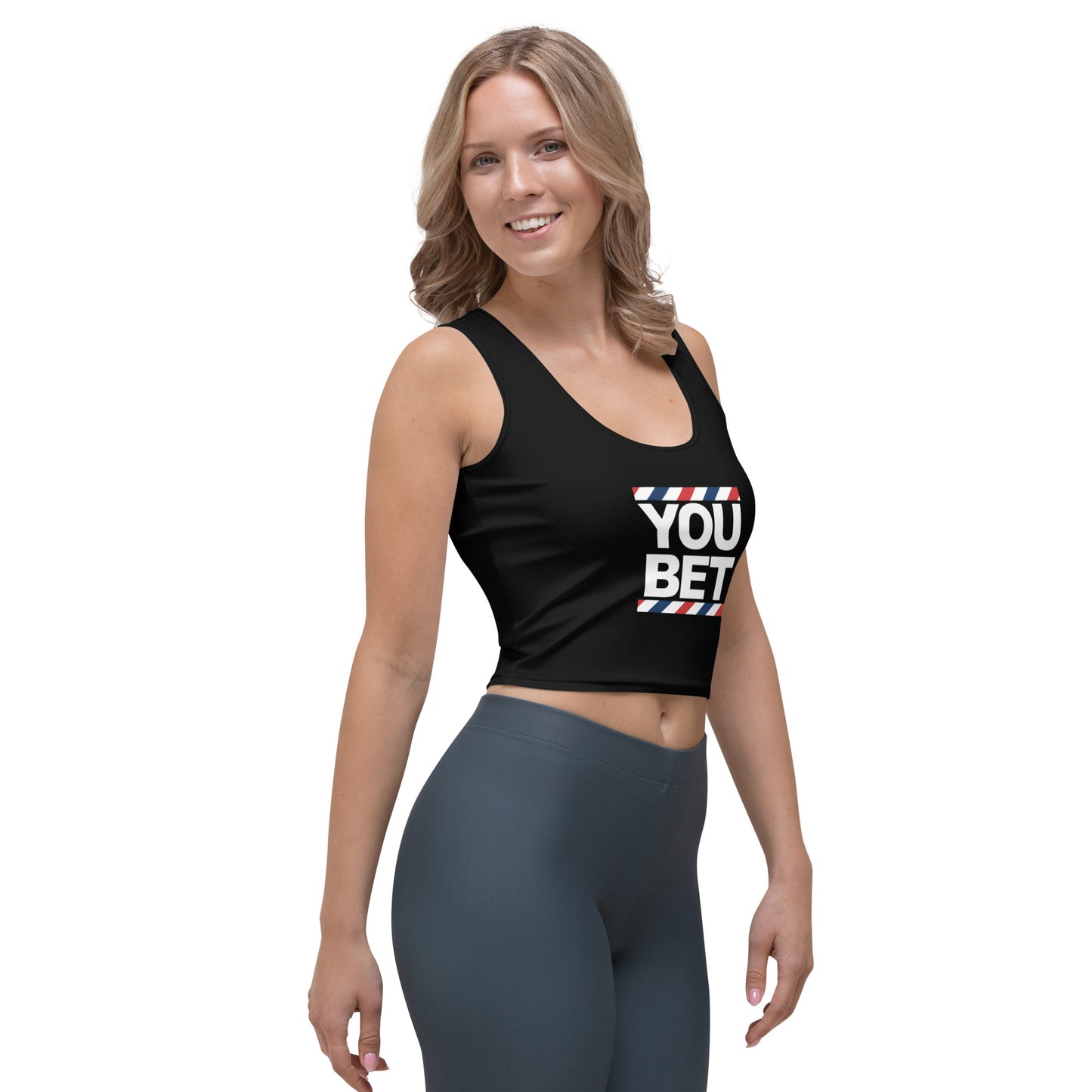 YOU BET - BARBER POLE -  Printed Crop Top