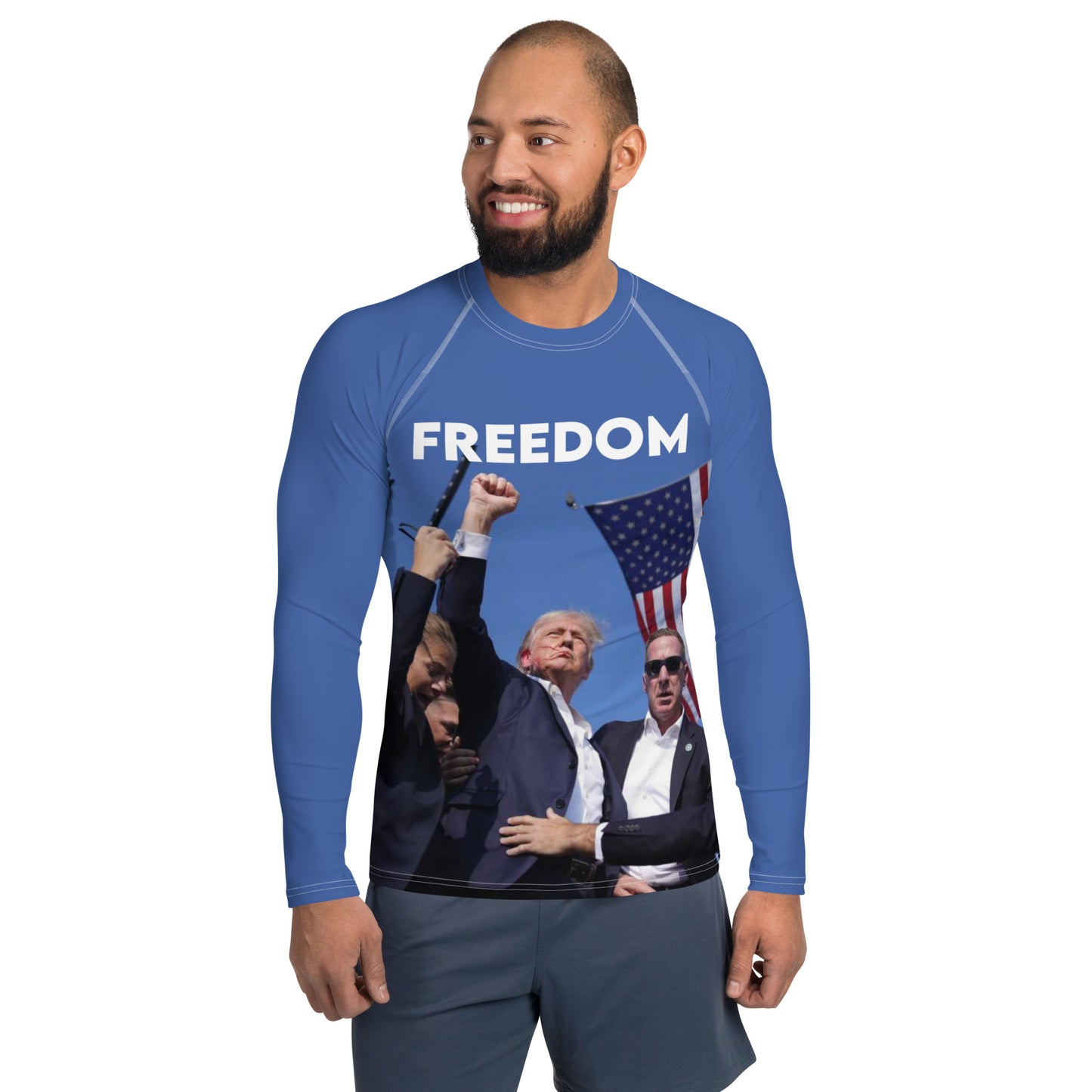 Freedom - Printed Men's Rash Guard