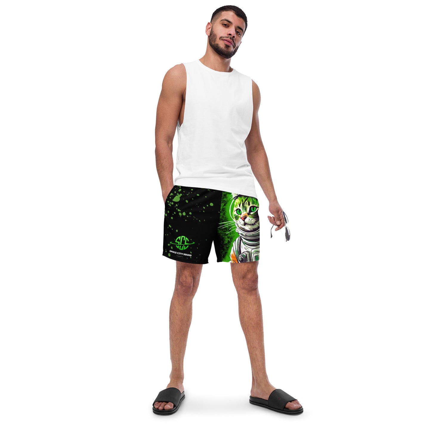 Space City Sound - Printed Men's swim trunks