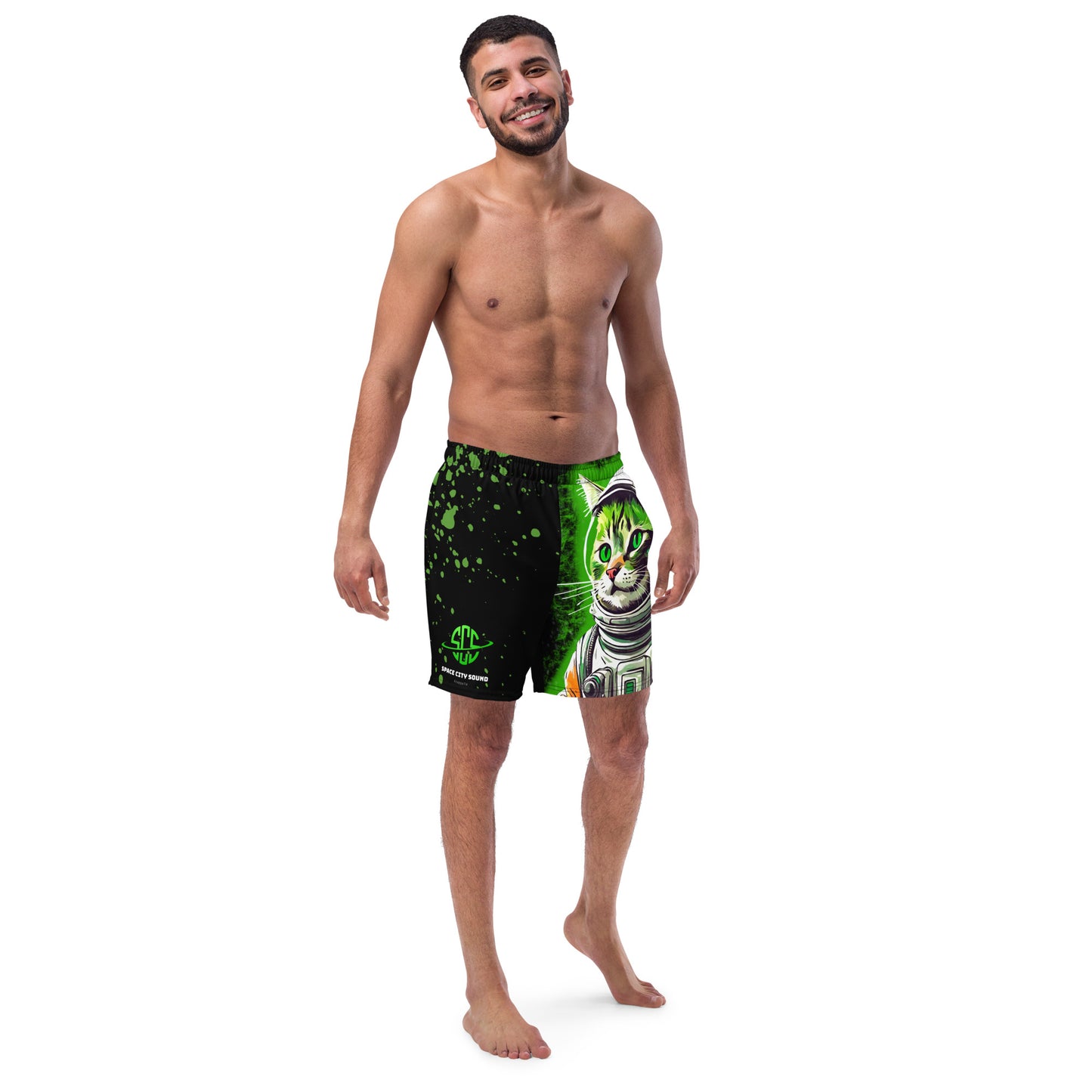 Space City Sound - Printed Men's swim trunks